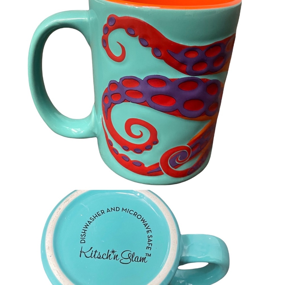 Kitsch n Glam Turquoise Octopus Coffee Mug